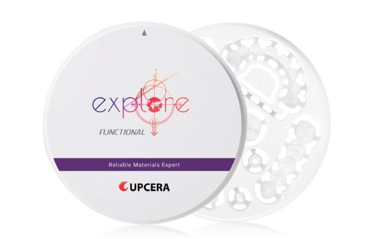 UPCERA - The translucent Zirconium Blanks from Upcera open up a world of possibilities! White or multilayer, both blanks impress with their translucency, which changes layer by layer. The "explore" blanks "Functional" and "Esthetic" also feature a multilayer color gradient, anterior translucency for incisors, a 4D hardness gradient to support all bridge constructions and high flexural strength against chipping. The blanks are suitable for use in numerous indications.